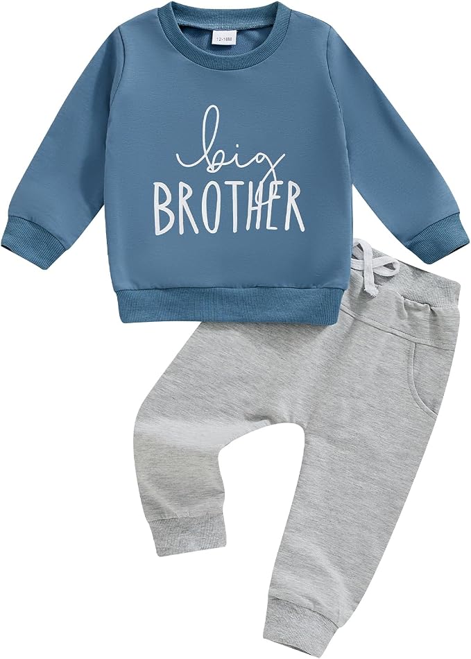 Toddler Baby Boy Fall Winter Outfit Long Sleeve Letter Print Sweatshirts and by Sejardin