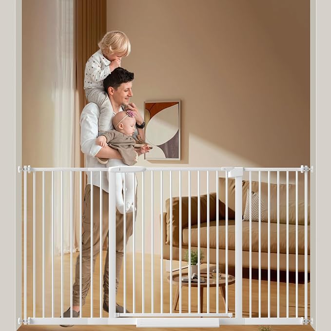 DEARBB Extra Wide Baby Gate Ultra Narrow Spacing 30.11-77.36" Pressure Mounted by DEARBB