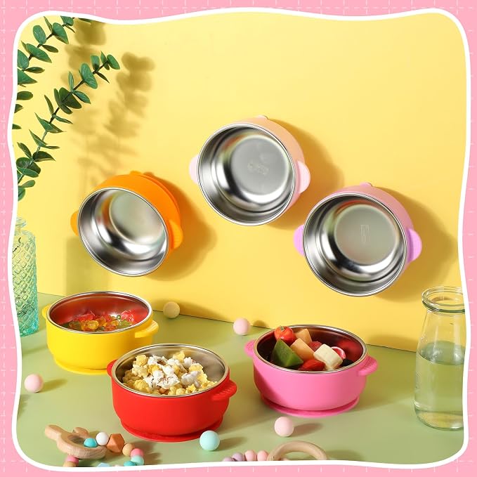 Nuogo 6 Pcs Stainless Steel Baby Bowls - Image 5