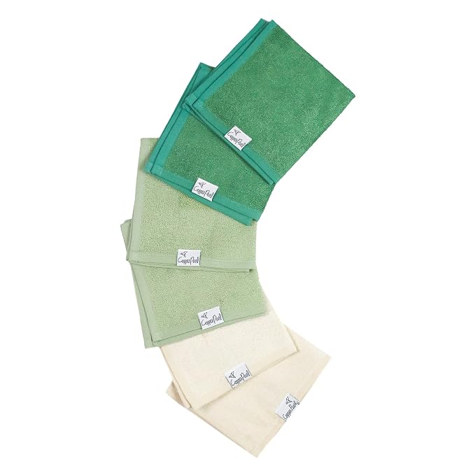 Copper Pearl 6 Ultra Soft Baby Bath Washcloths Premium Large Soft Haven 11" x by CopperPearl