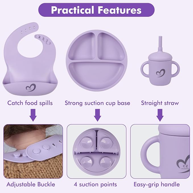 Silicone Baby Feeding Set Essentials, Baby Led Weaning Supplies, Baby Spoons - Image 7