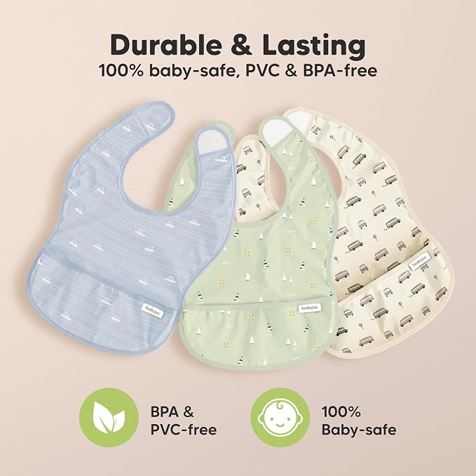 KeaBabies 3-Pack Waterproof Baby Bibs - Image 9