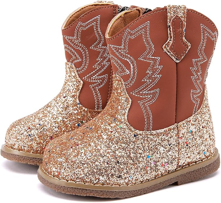 BMCiTYBM Baby Cowboy Cowgirl Boots Infant Western Shoes Boys Girls Round Toe by BMCiTYBM