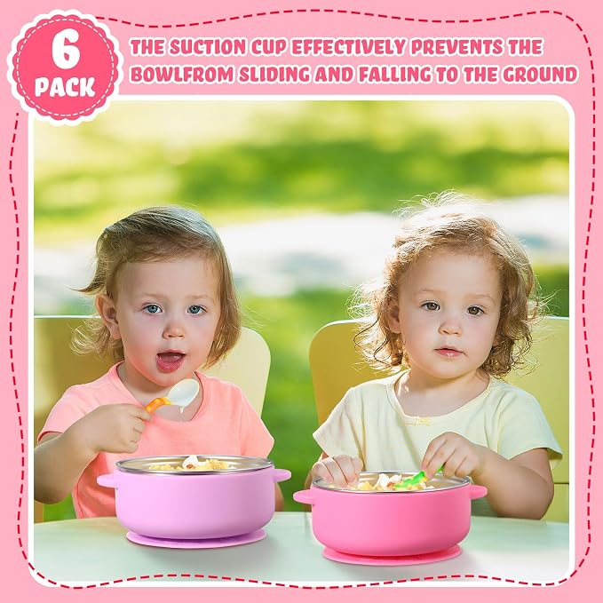 Nuogo 6 Pcs Stainless Steel Baby Bowls - Image 2