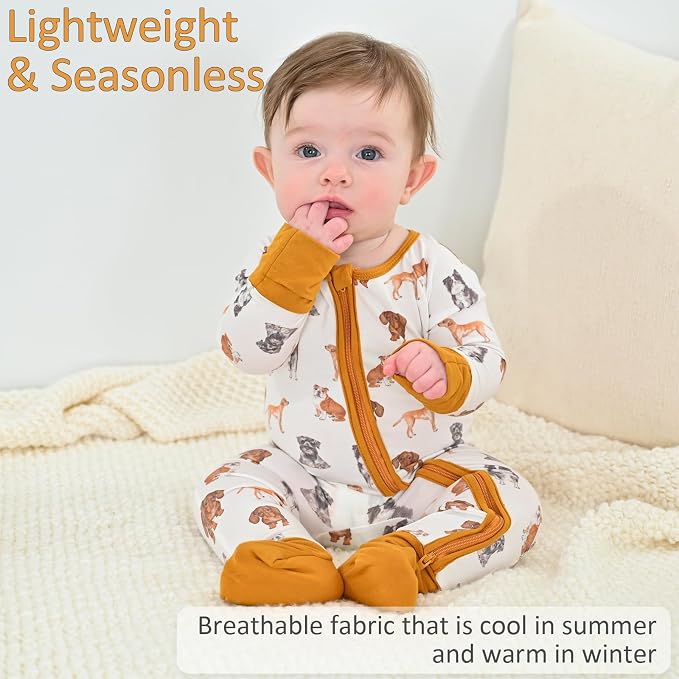 LollyBanks Baby Pajamas, 2-Way Zipper Romper, 95% Viscose Made from Bamboo and - Image 4