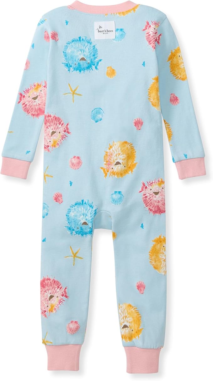 Burt's Bees Baby baby-girls Sleepers, 100% Organic Cotton, One-piece Zip Up - Image 2