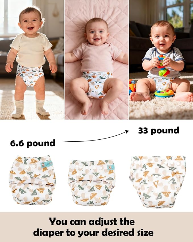 ALVABABY Baby Cloth Diapers 6 Pack - Image 6