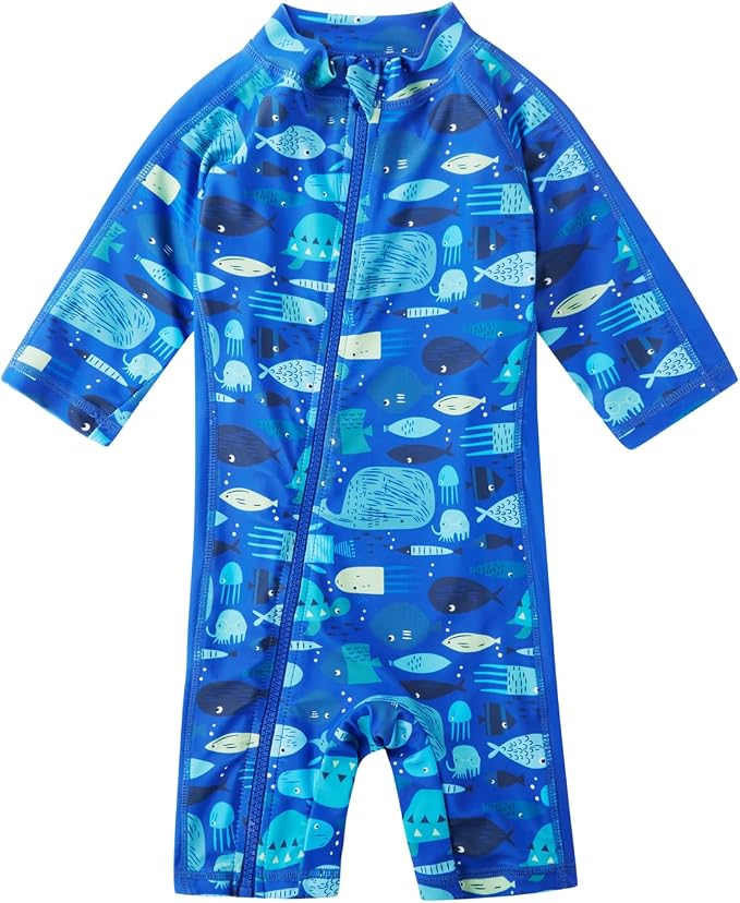 Toddler Baby Boys Swimsuit Rashguard One Piece Zipper Bathing Suit - Image 3