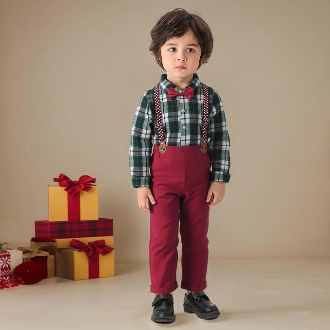 Boarnseorl Baby Boys Pants Sets, Toddler Gentleman Outfits, Infant Long Sleeve - Image 2
