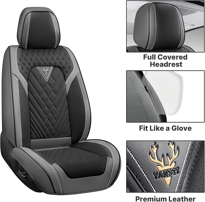 Car Seat Covers Full Coverage Seat Cover Premium Waterproof Faux Leather - Image 4