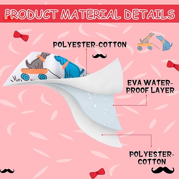 7Pcs Cotton Waterproof Baby Bibs Hook Loop Closure Newborn Bib Keepsake Baby - Image 4
