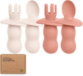 KeaBabies 4-Pack Silicone Baby Spoons and Forks Set by KeaBabies