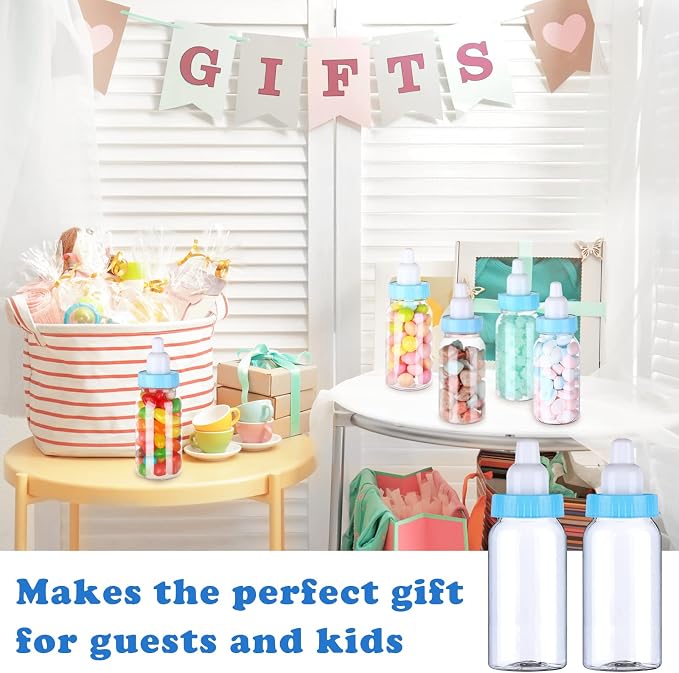 60 Pcs 4.5 Inch Baby Mini Milk Bottle Baby Shower Favor Fillable Feeding Bottle - Image 6