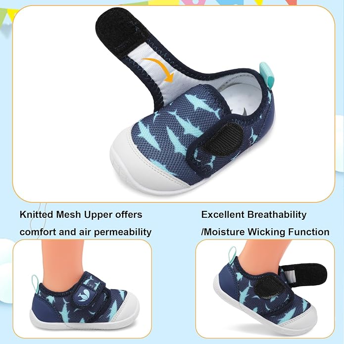 FEETCITY Baby First Walking Shoes Boys Girls Infant Sneakers Crib Shoes - Image 2