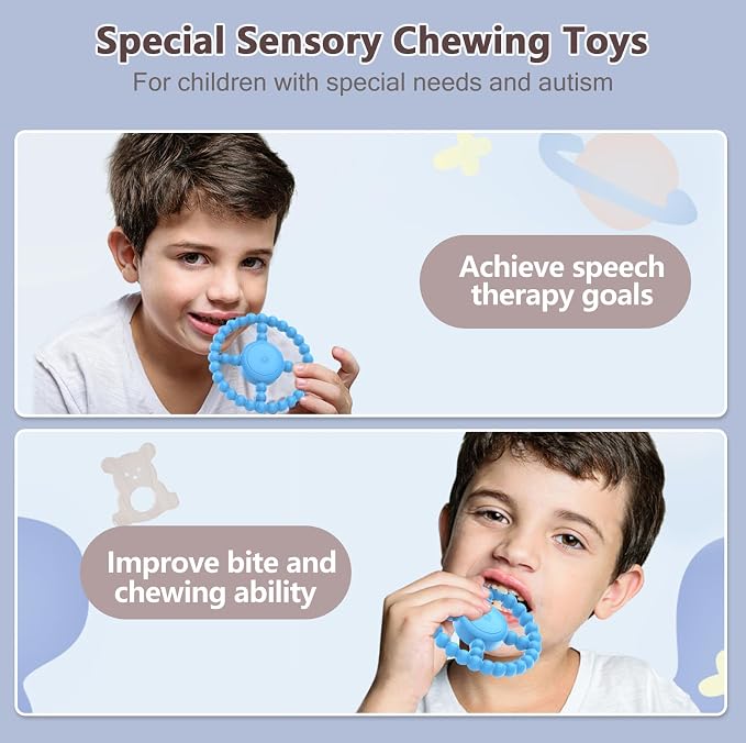 Vibrating Sensory Chew Toy, Teether Teething Toys - Image 6