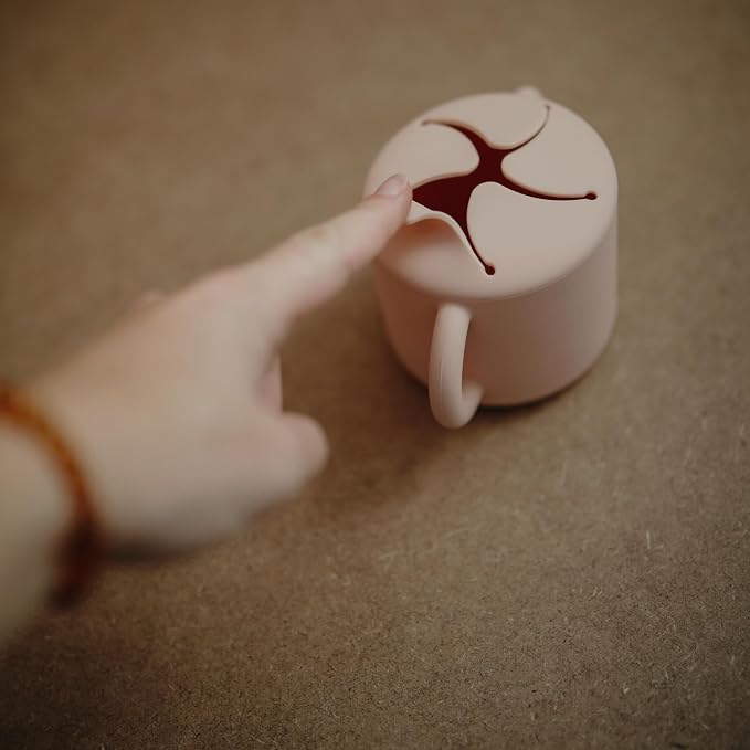 mushie Silicone Snack Cup | Spill Proof Food Container - Image 3