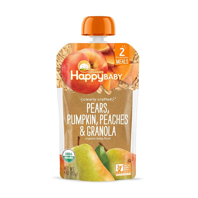 Happy Baby Organics Stage 2 Baby Food Pouches, Gluten Free, Vegan & Healthy - Image 6