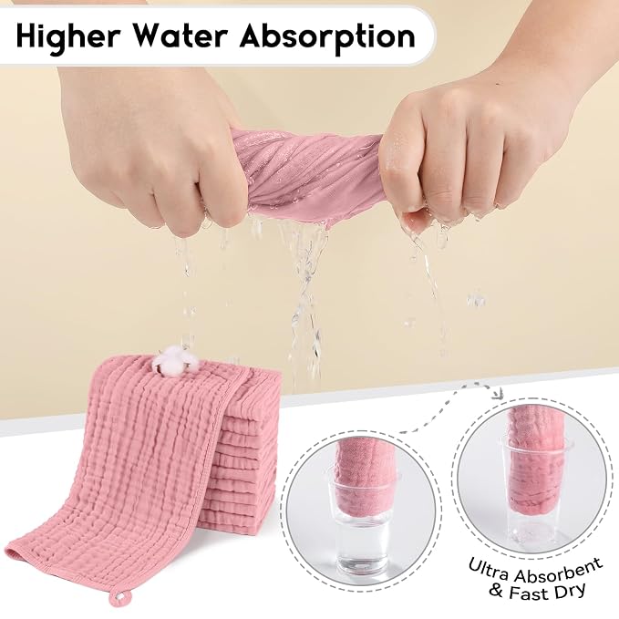 Muslin Burp Cloths for Baby 100% Cotton Burping Cloths for Boys Girls Large - Image 6