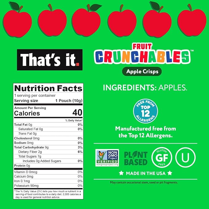 That's it. Fruit Crunchables Apple Crisps healthy snacks - Image 2