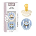 BIBS Pacifiers - Studio 2 Pack | Round Nipple Baby Pacifier | BPA Free Natural by BIBS