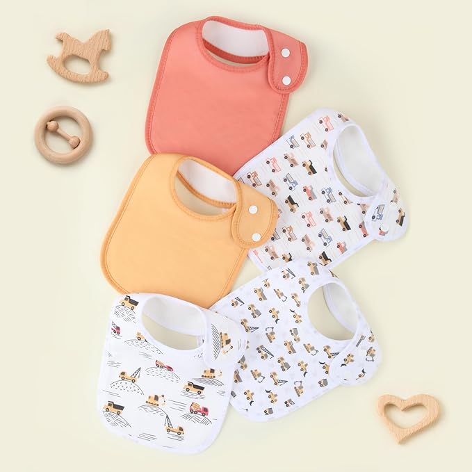 Baby Bibs Soft and Absorbent Organic Cotton Bandana Drool Bibs Set - Image 7