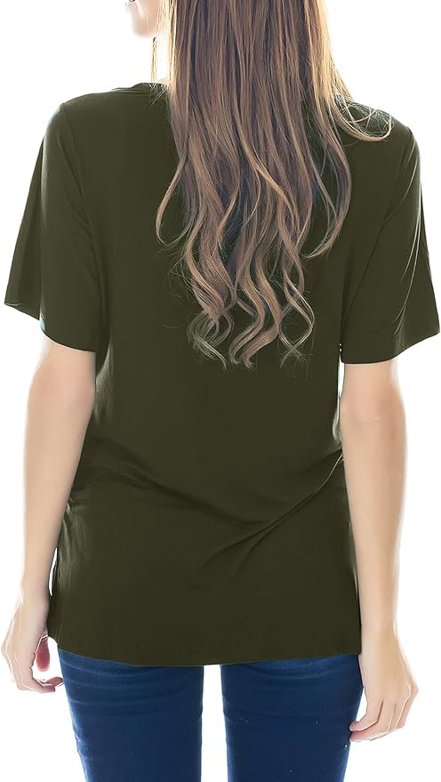 Smallshow Women's Maternity Nursing Tops Short Sleeve Breastfeeding Clothes - Image 5