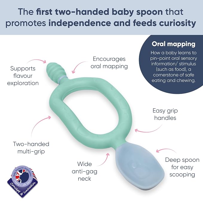 Bibado - Dippit Baby Spoon and Dipper, Chewable Dipper & Deep Spoon - Two-Hand - Image 3