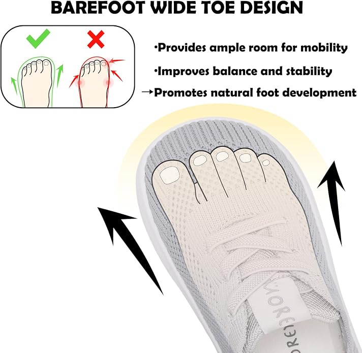 MORENDL Toddler Wide Toe Box Barefoot Shoes Baby First Walking Shoes Boys Girls - Image 3