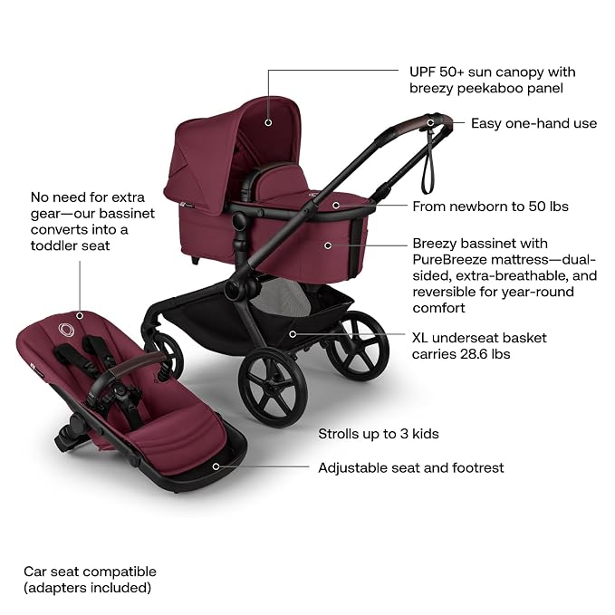 Bugaboo Kangaroo All-Terrain Single-to-Double Tandem Stroller - Image 3