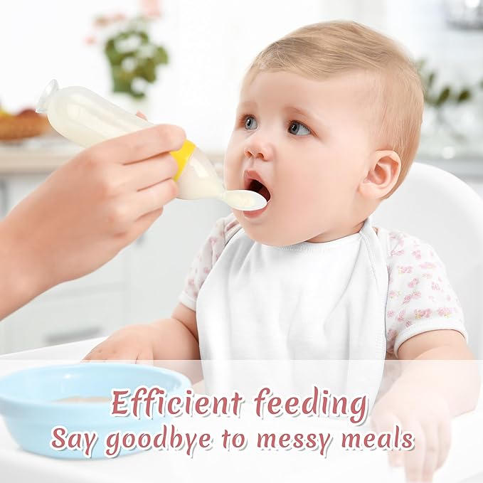 WAJIAYON Baby Food Feeder 3 Pack Silicone Baby Food Dispensing Spoon - Image 6