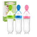 WAJIAYON Baby Food Feeder 3 Pack Silicone Baby Food Dispensing Spoon by WAJIAYON