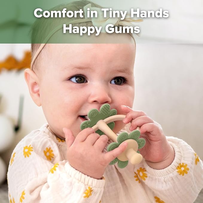 haakaa Silicone Baby Teething Toys, Nipple-Shaped End - Image 2