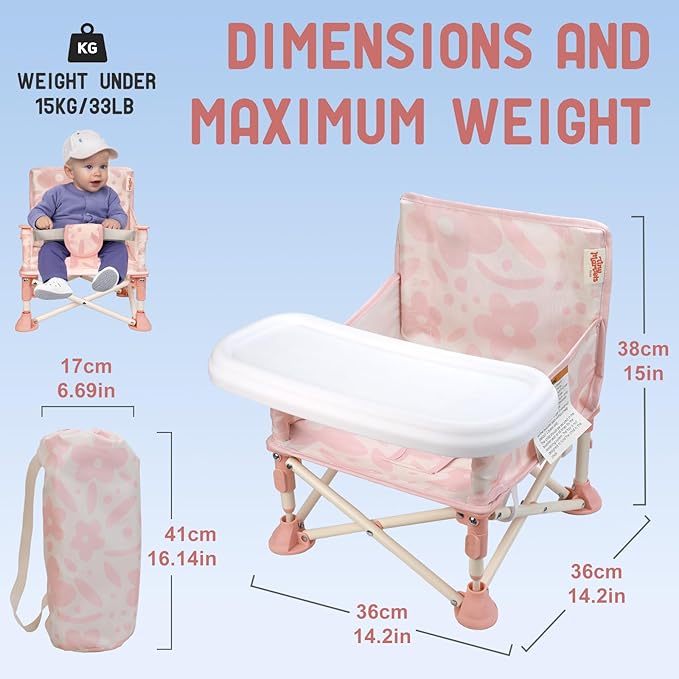 Tiny Marvels Portable 3-in-1 Baby Chair, Cozy Booster Seat, Baby Seat - Image 7