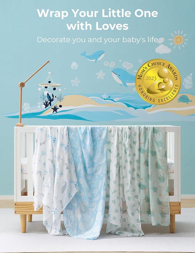 Momcozy Muslin Swaddle Blankets, Ultra Soft Neutral Registry Essentials - Image 7