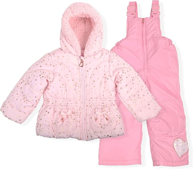 Arctic Quest Little Girls Bib Snow Pants and Ski Jacket Water-Resistant Snowsuit by ArcticQuest