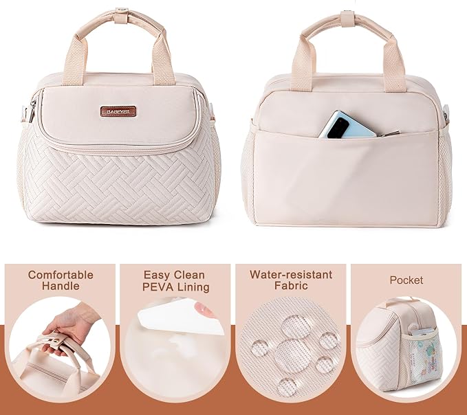 Breastmilk Cooler Bag with Ice Pack Fits 6 Baby Bottles up to 9 Ounce, Wearable - Image 4