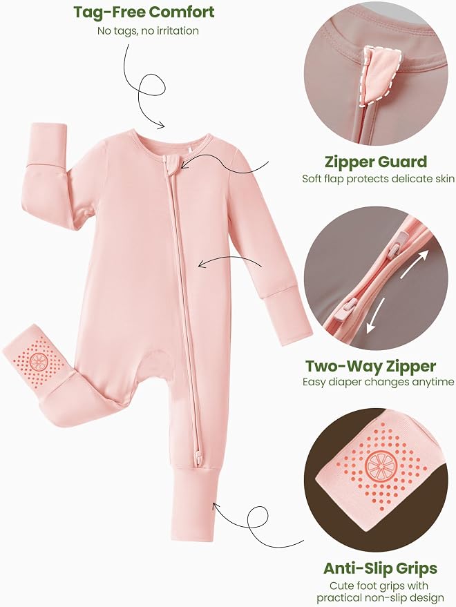 PATPAT Baby Footie Romper with Mittens - Image 5