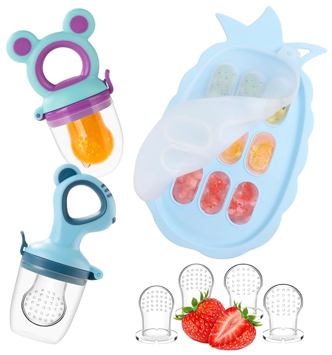 Baby Fruit Feeder Baby Breastmilk Popsicle Molds, Food Freezer Tray Storage by Holinduk