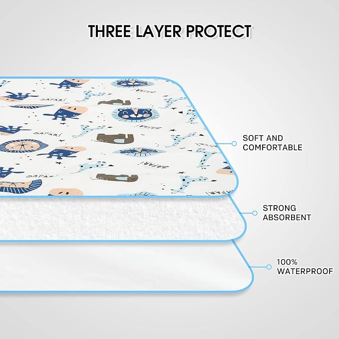 Baby Diaper Changing Pad, 21 5/8" x 31.5" Waterproof Changing Pad Liners - Image 3