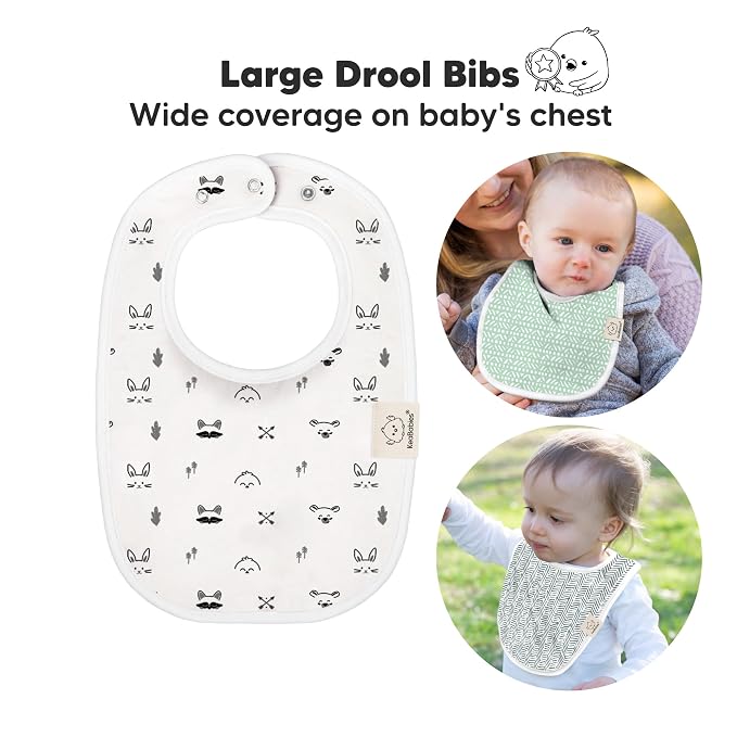 8-Pack Organic Baby Bibs for Boys, Girls - Image 2