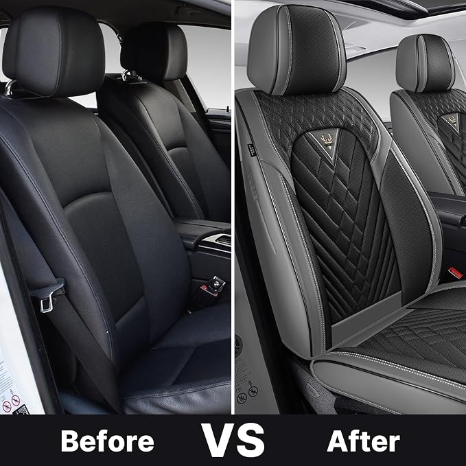 Car Seat Covers Full Coverage Seat Cover Premium Waterproof Faux Leather - Image 7