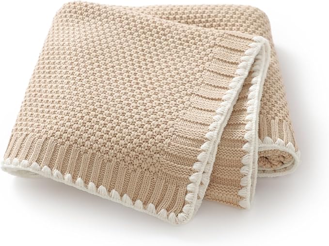 Neiwech Baby Blanket Knit Cozy Soft Lightweight Crib Stroller Nursery Receiving by Neiwech