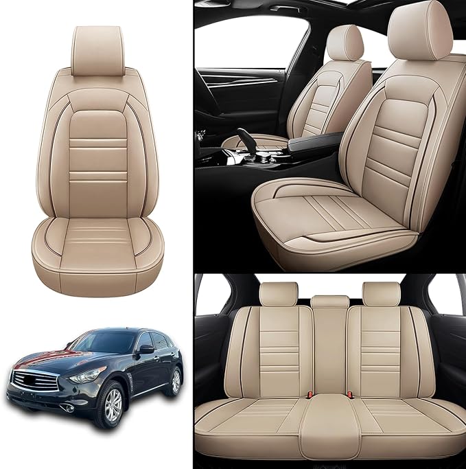 Seat Covers for Infiniti fx35 2003-2012 | 5-Seats Leather Seat Covers - Image 2