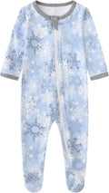 O2 BABY Baby Boys Girls Organic Cotton Zip-Front Sleeper Pajamas, Footed Sleep by O2BABY
