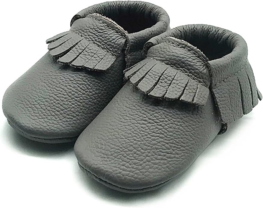 OWLOWLA Baby Moccasins Soft Sole Leather Baby Shoes Infant Toddler Pre-Walker - Image 2