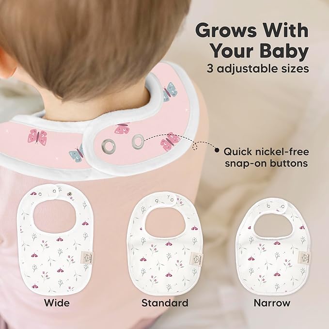 8-Pack Organic Baby Bibs for Boys, Girls - Image 4