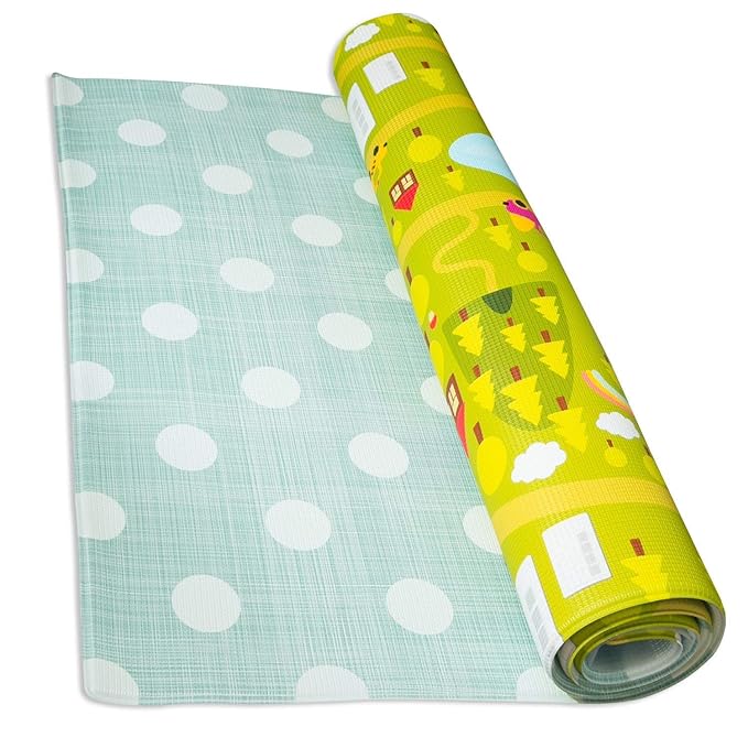 Baby Care Play Mat) 82'' x 55'' Original One-Piece Reversible Rollable - Image 6
