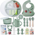 Remonda 23-Piece BPA-Free Silicone Baby Feeding Set | Extra Large Suction Plates by REMONDA