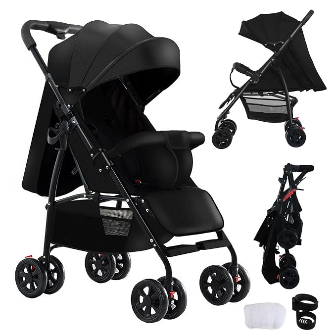 Lightweight Travel Stroller at Only 4.6 kg, Folding Compact Pushchair by Unknown