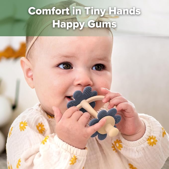 haakaa Silicone Teething Toy, Nipple-Shaped End - Image 2